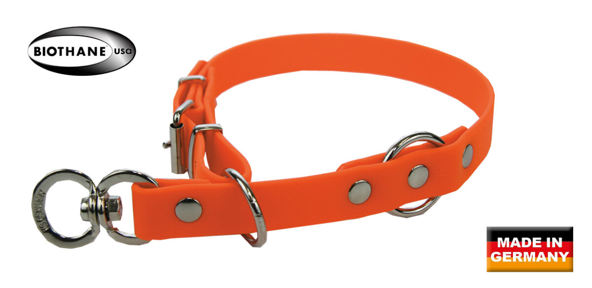 AKAH Biothane® Halsung signalrot 55 1 AKAH Biothane® Halsung signalrot 55