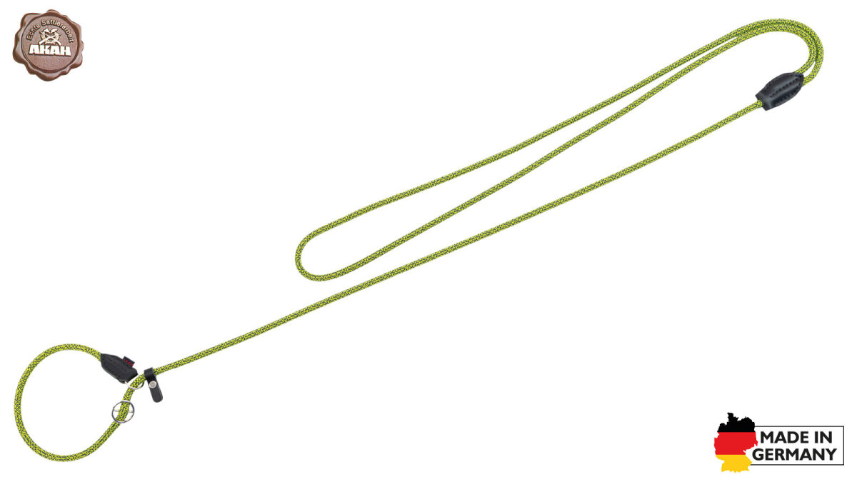 AKAH Moxon-Umhängeleine Stahlblau-Neongelb 1 AKAH Moxon-Umhängeleine Stahlblau-Neongelb