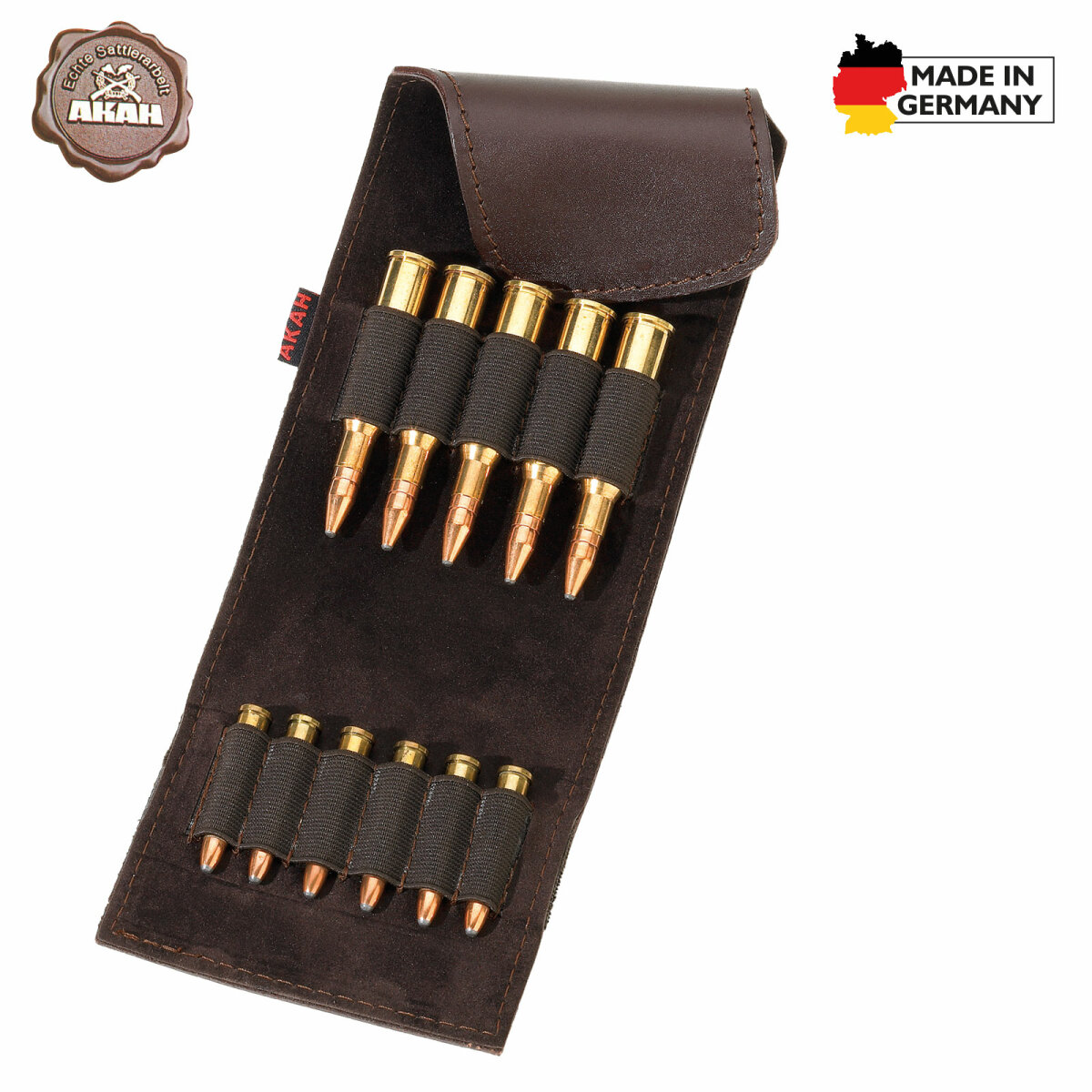 AKAH Patronenetui aus Büffel-Leder 1 AKAH Patronenetui aus Büffel-Leder