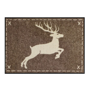 Fußmatte Springender Hirsch Birkendesign