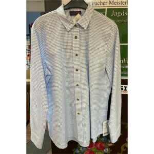 Hubertus Bluse Karo 42 hellblau