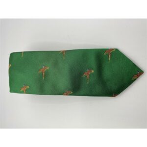 Krawatte grün Motiv Fasan