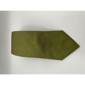 Krawatte grün Motiv Hirsch