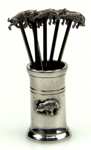 Lovergreen Accessoires Motiv Töpfchen aus Zinn mit Gäbelchen