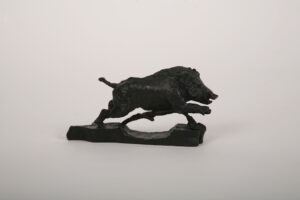 Lovergreen Bronzestatue Motiv Das springende Wildschwein von Marie Boisson