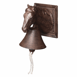 Lovergreen Dekoration Motiv Glocke mit Pferdekopf aus Gusseisen