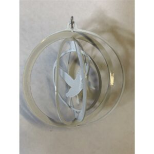 Lovergreen Dekoration Motiv Set mit 4 weißen Tierkugeln - Metall