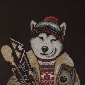 Lovergreen Kleine Schnäppchen Motiv Kissen skifahrender Bär