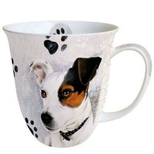Lovergreen Kunst des Tisches Motiv Set mit 2 Tassen Jack Russell