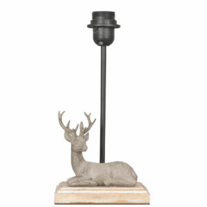 Lovergreen Lampen mit Tiermotiven Motiv elegant liegender Hirsch Lampe + Lampenschirm