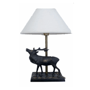 Lovergreen Lampen mit Tiermotiven Motiv röhrender Hirsch Lampe + Lampenschirm 20 cm