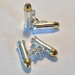 Lovergreen Manschettenknöpfe Motiv Manschettenknöpfe Büchsenpatrone 70% Messing 30% Silber