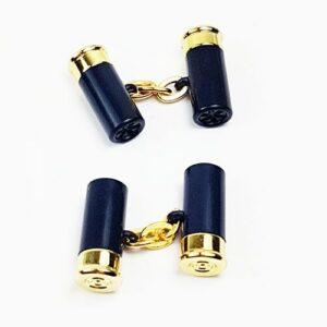 Lovergreen Manschettenknöpfe Motiv Manschettenknöpfe Schrotpatrone maritim 75% Nylon 25% Gold