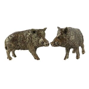 Lovergreen Pfeffer & Salz Streuer Set Sau Wildschwein Zink Höhe 4cm