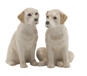 Lovergreen Porzellan Motiv Labrador Gold Salz- und Pfefferstreuer