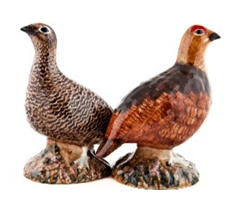 Lovergreen Porzellan Motiv Rebhuhn Salz- und Pfefferstreuer