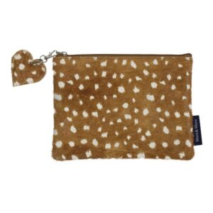 Lovergreen Taschen und Türvorleger und Abtreter Motiv Braune/naturfarbene Ledertasche + Herzchen-Anhänger