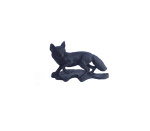 Lovergreen kleine Bronzestatue Motiv schleichender Fuchs von Marie Boisson