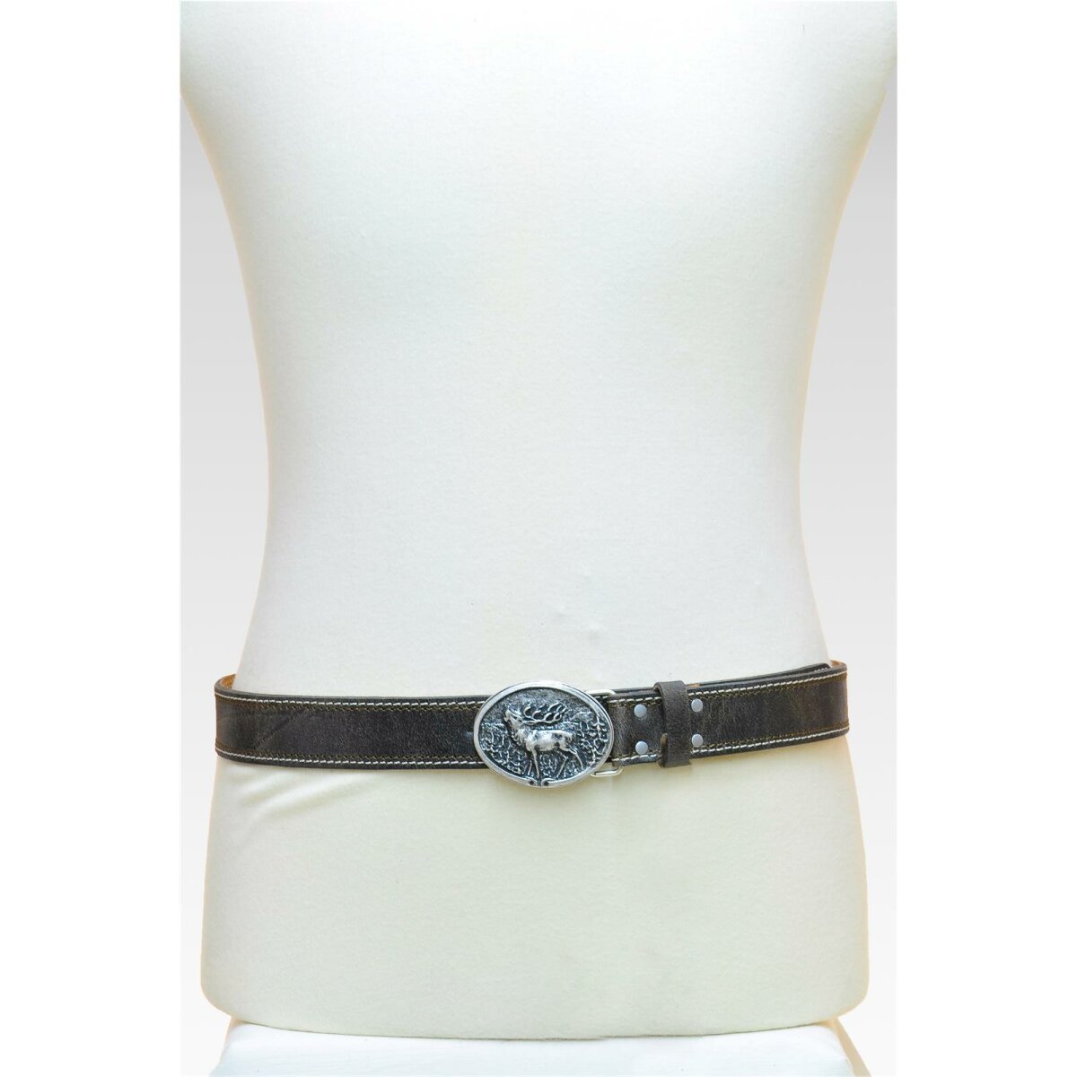 Luise Steinert Herrengürtel Hirsch-Schliesse 90 braun 1 Luise Steinert Herrengürtel Hirsch-Schliesse 90 braun