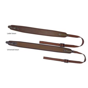 Niggeloh Gewehrriemen Leder braun mit Schnellverschluß