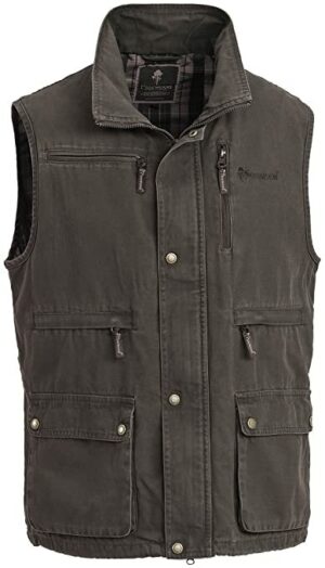 Pinewood Weste Hastings Canvas dunkelbraun