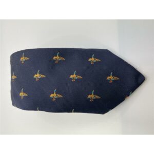 Robert Keyte Krawatte 100% Seide blau Motiv Ente