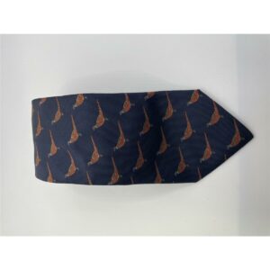 Robert Keyte Krawatte 100% Seide blau Motiv Fasan