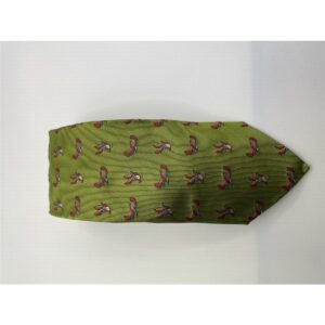 Robert Keyte Krawatte 100% Seide grün Motiv Ente