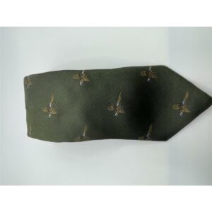 Robert Keyte Krawatte 100% Seide grün Motiv Fasan