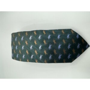 Robert Keyte Krawatte 100% Seide grün Motiv beige und silber Wildschwein