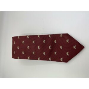Robert Keyte Krawatte 100% Seide hell weinrot Motiv beige Wildschwein