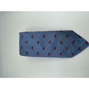 Robert Keyte Krawatte 100% Seide hellbau Motiv rote Wildschweine