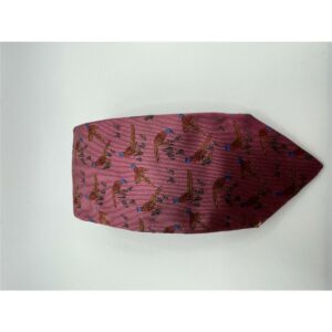 Robert Keyte Krawatte 100% Seide rosa Motiv Fasan