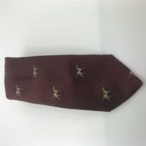 Robert Keyte Krawatte 100% Seide weinrot Motiv Hund Pointer