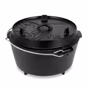 Feuertopf (Dutch Oven) Black - ft9 / 7.5L Topf & 1.5L Deckel / 8-14 Pers.