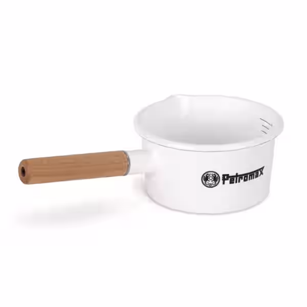 Emaille Stieltopf White